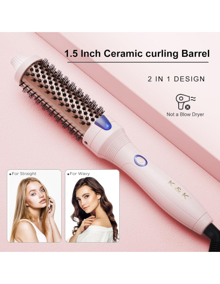 Rizador de Cabello K&K Iónico 1.25" Turmalina Doble Voltaje