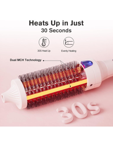 Rizador de Cabello K&K Iónico 1.25" Turmalina Doble Voltaje