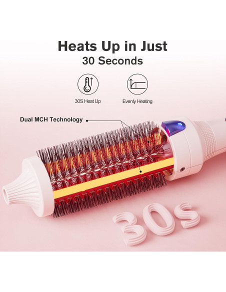 Rizador de Cabello K&K Iónico 1.25" Turmalina Doble Voltaje