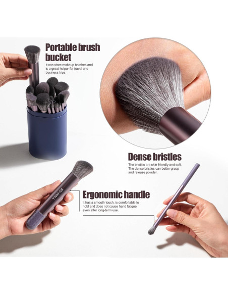 Conjunto de Brochas de Maquillaje Profesional BS-MALL 28 Pcs Conjunto de Brochas de Maquillaje Profesional BS-MALL 28 Pcs