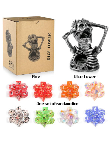 Torre de Dados DNDND Calavera para Juegos de Mesa RPG