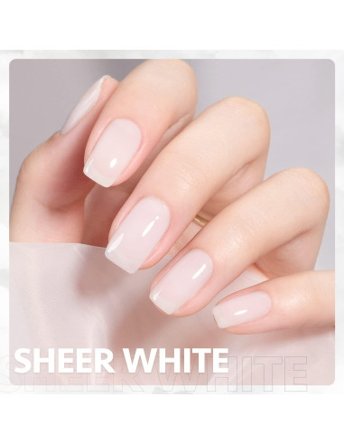 Gel de Uñas GAOY 16ml Blanco Translúcido Soak Off UV