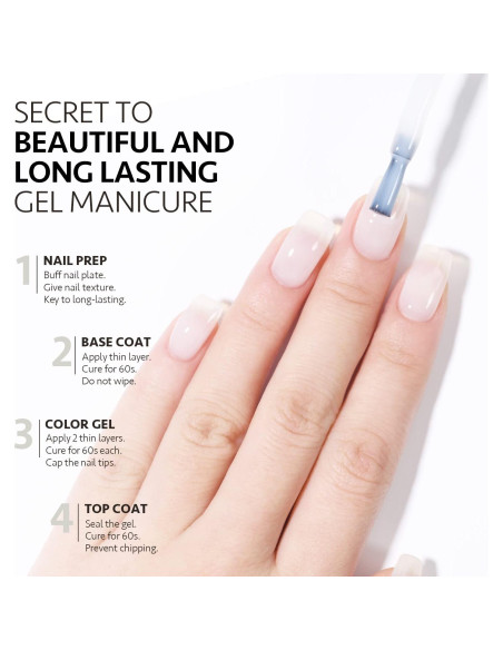 Gel de Uñas GAOY 16ml Blanco Translúcido Soak Off UV