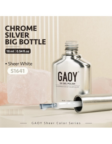 Gel de Uñas GAOY 16ml Blanco Translúcido Soak Off UV