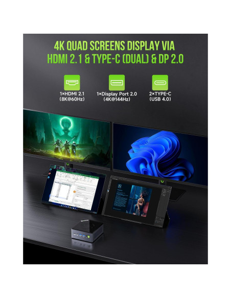 Mini PC Gaming GMKtec Nucbox M7 Ryzen 7 16GB RAM 512GB SSD