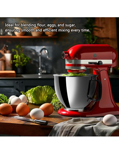 Tazón de Acero Inoxidable 5QT LynnXH para Mezcladores KitchenAid