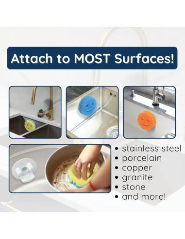 Caddy para Esponjas Storage Theory - Organizador Blanco 2 Pzas