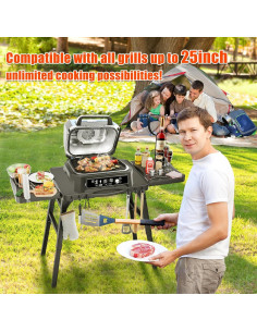 Carro de Mesa para Parrilla Hisencn 30067 Plegable Ajustable 2