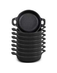 Juego de 8 Mini Sartenes de Hierro Fundido Ziliny 12.8 cm