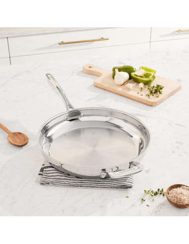 Sartén Profesional Cuisinart 30.48 cm Acero Inoxidable con Asa