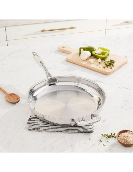 Sartén Profesional Cuisinart 30.48 cm Acero Inoxidable con Asa
