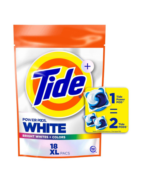 Detergente en Cápsulas Tide Power PODS OXI 18 Unidades - Aclara Blancos