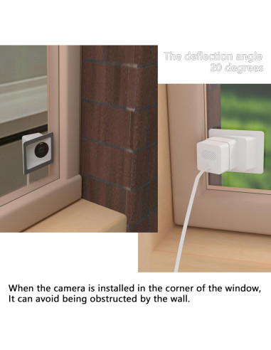 Soporte de Ventana Angulado Teccle para Wyze Cam OG - 20 Grados