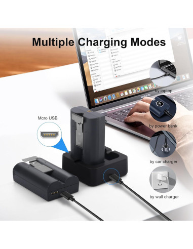 2 Baterías Recargables Fukuai 6800mAh para Timbre Ring