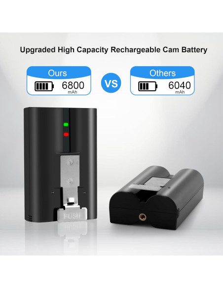 2 Baterías Recargables Fukuai 6800mAh para Timbre Ring