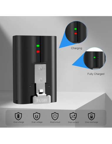 2 Baterías Recargables Fukuai 6800mAh para Timbre Ring