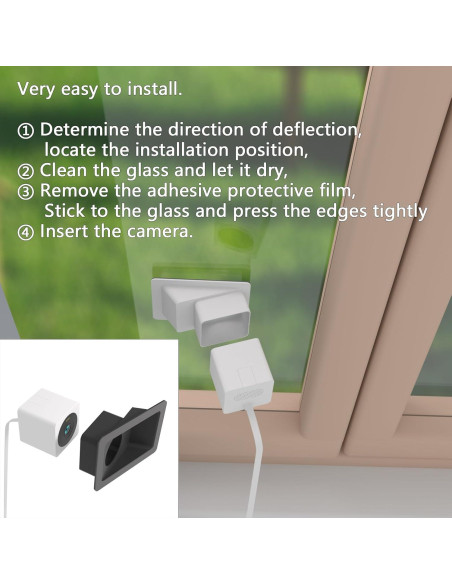 Soporte de Ventana Angulado Teccle para Wyze Cam OG - 20 Grados