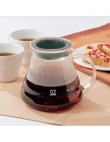 Servidor de Vidrio Hario V60 600ml Resistente al Calor