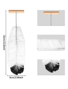 Cepillo Limpiador de Botellas Lyreh 32 cm Cerdas Suaves 2