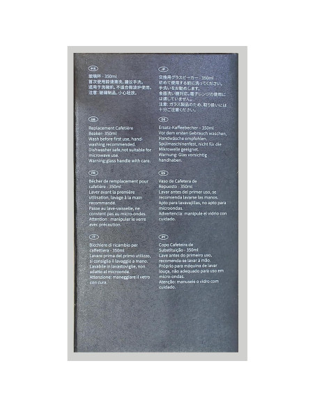 Vaso de Reemplazo Easyworkz para Cafetera Francesa 350ml