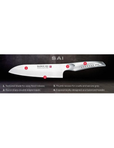 Cuchillo de Chef Global SAI-06 24.8 cm Acero Inoxidable 2