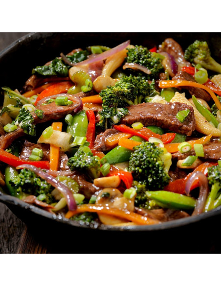 Wok de Acero Carbono Kamado Joe 7L Antiadherente con Mango Inoxidable