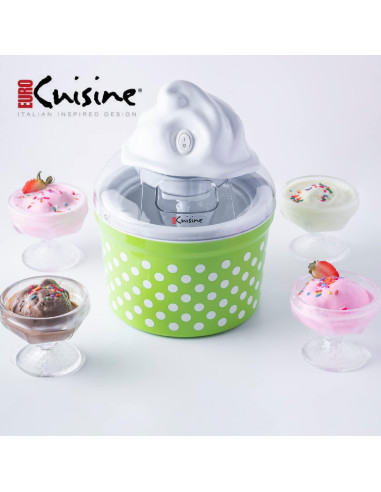 Máquina de Helados Euro Cuisine ICM26GRA 1.2L Verde