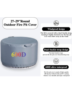 Funda Redonda Chinchilla para Fogón 29" - Impermeable y UV 2