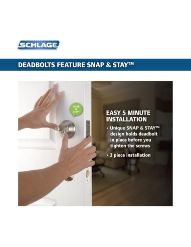 Cerradura de Entrada Schlage FB50NVSIE619 Níquel Satinado