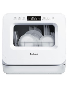 Lavavajillas Portátil Gudsunal WQP4-6207 7L 6 Programas Blanco
