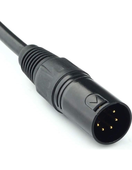 Cable adaptador XLR 3 pines hembra a 5 pines macho SiYear 30 cm - 2 piezas