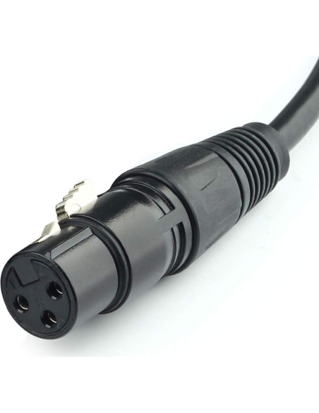 Cable adaptador XLR 3 pines hembra a 5 pines macho SiYear 30 cm - 2 piezas