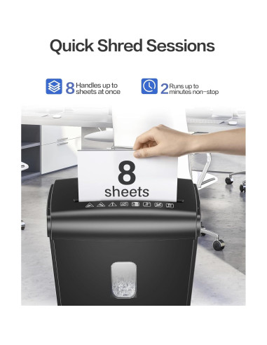 Destructora de papel micro-corte Locksworth AZ1687-2 8 hojas P4