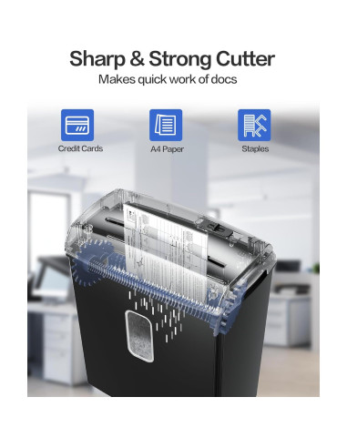 Destructora de papel micro-corte Locksworth AZ1687-2 8 hojas P4