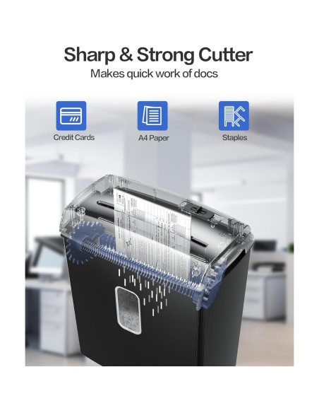 Destructora de papel micro-corte Locksworth AZ1687-2 8 hojas P4