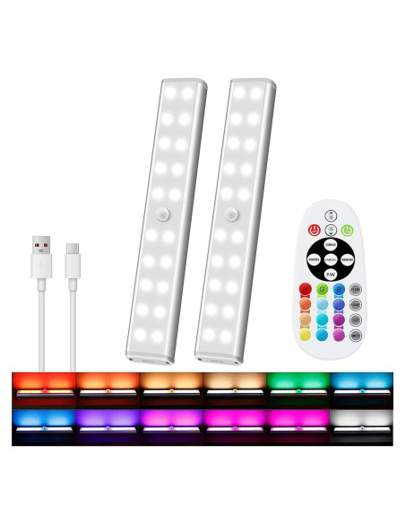 Lámpara Bajo Gabinete Inalámbrica Haigvel H-8126 RGB 15 Colores Lámpara Bajo Gabinete Inalámbrica Haigvel H-8126 RGB 15 Colores