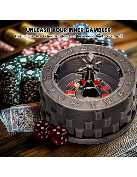 Dados de Ruleta CZYY Metálicos 7-en-1 para D&D y RPG Dados de Ruleta CZYY Metálicos 7-en-1 para D&D y RPG