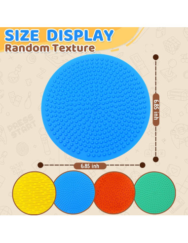 4 Tapetes Sensoriales de Silicona CHESLICR para Niños 1-3 Años