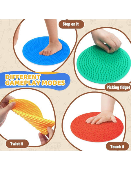 4 Tapetes Sensoriales de Silicona CHESLICR para Niños 1-3 Años