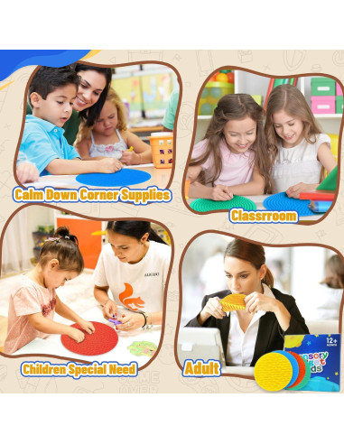 4 Tapetes Sensoriales de Silicona CHESLICR para Niños 1-3 Años