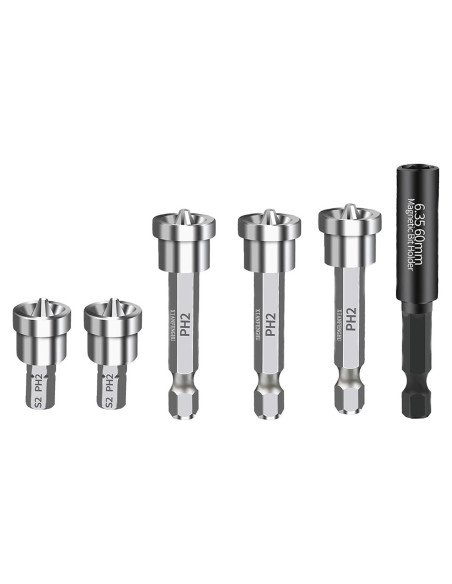 Puntas de Destornillador Magnéticas PH2 XIANFENGHU 6 Piezas