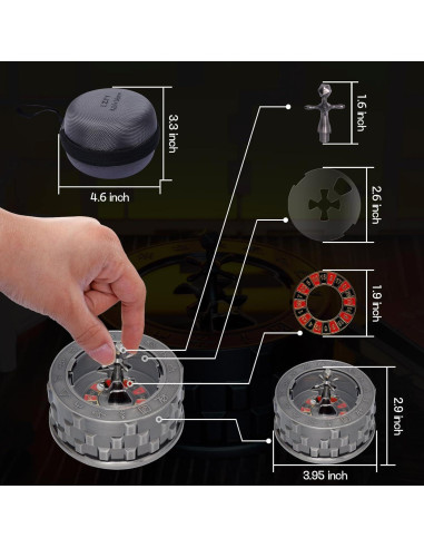 Dados de Ruleta CZYY Metálicos 7-en-1 para D&D y RPG