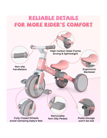 Triciclo 4 en 1 Aiwo para Niños + Cubo de Actividad 7 en 1