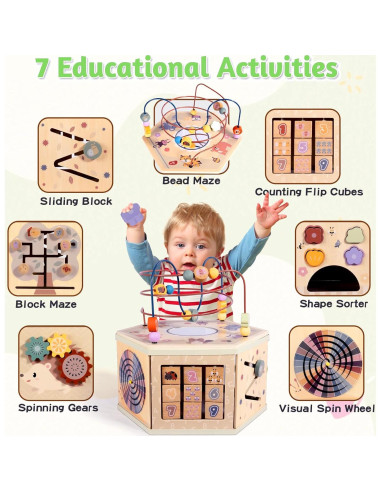 Triciclo 4 en 1 Aiwo para Niños + Cubo de Actividad 7 en 1