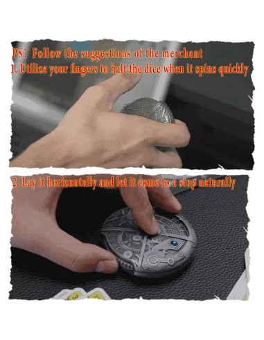 Juego de Dados Mecánicos Giratorios UD Unique D20 DND