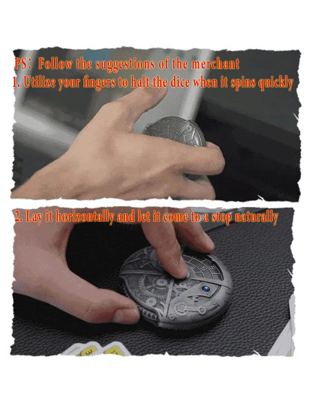 Juego de Dados Mecánicos Giratorios UD Unique D20 DND Juego de Dados Mecánicos Giratorios UD Unique D20 DND