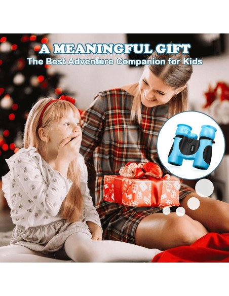 Binoculares BLACKICE 8x21 para Niños, Compactos y a Prueba de Golpes