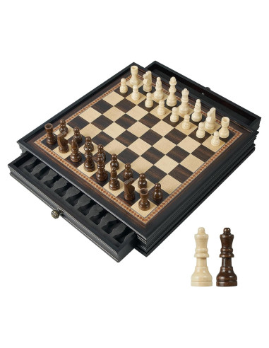 Juego de Ajedrez Magnético BIVOMON 31.75 cm con 2 Cajones