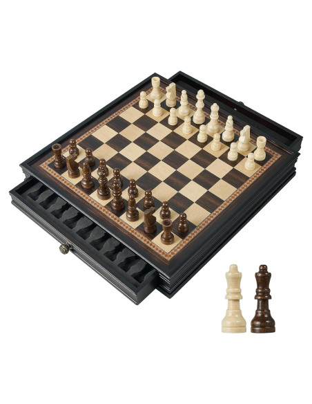 Juego de Ajedrez Magnético BIVOMON 31.75 cm con 2 Cajones