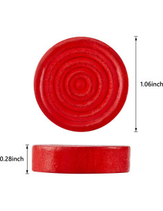 Fichas de Damas de Madera Sumind 48 Piezas 6.83 cm Bolsa 2